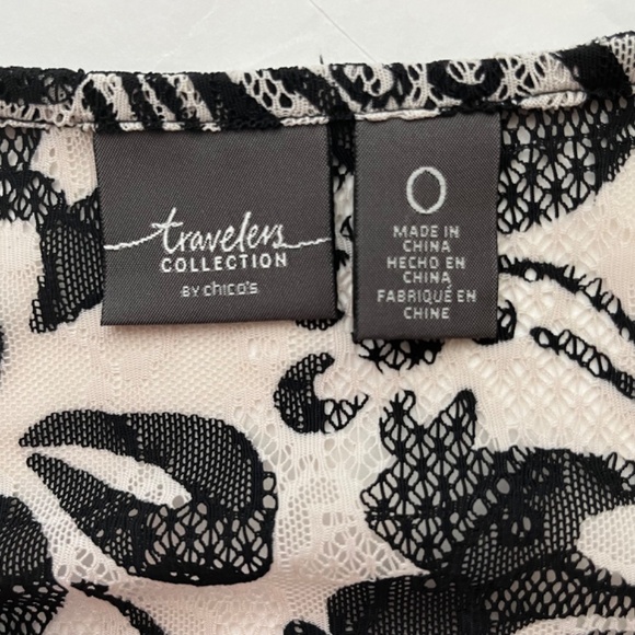 Travelers Collection by Chico’s Baroque Lace Fringe Top - Picture 5 of 8